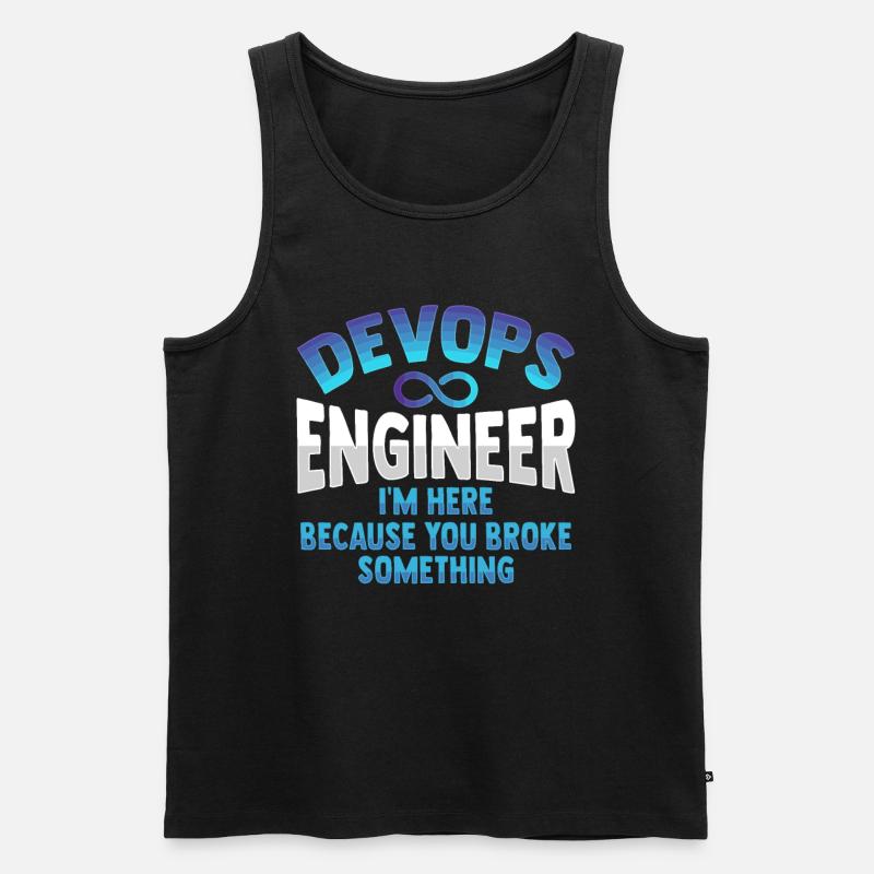 Sys-Admin Developer Devops Engineer - Men's Premium Organic Tank Top - black