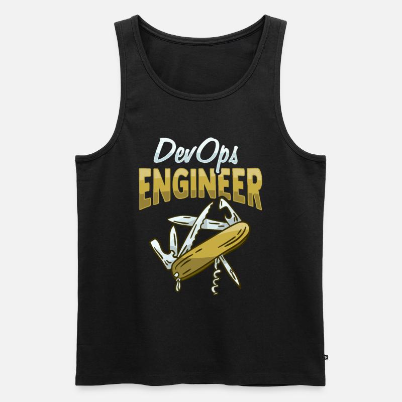 Sys-Admin Entwickler Devops-Ingenieur - Männer Premium Bio Tank Top - Schwarz