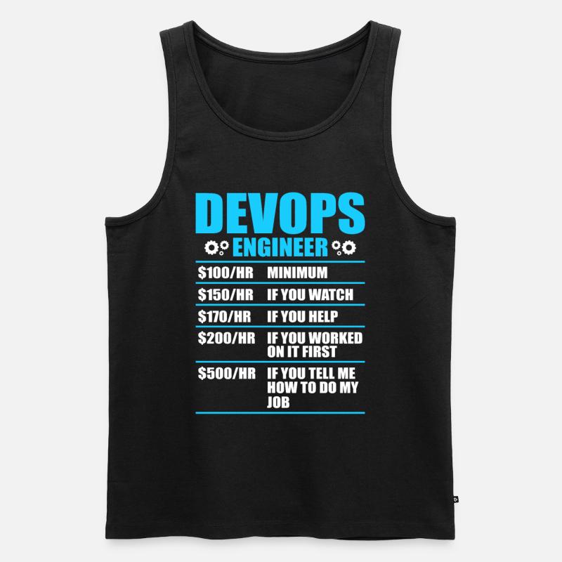Devops Sys-Admin Entwickler - Männer Premium Bio Tank Top - Schwarz