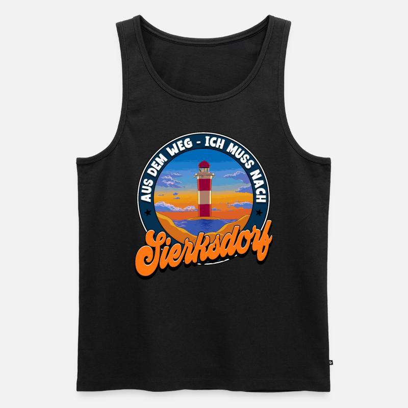 Sierksdorf - Männer Premium Bio Tank Top - Schwarz