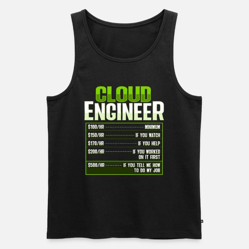 Sys-Admin und Entwickler Cloud-Devops-Ingenieur - Männer Premium Bio Tank Top - Schwarz