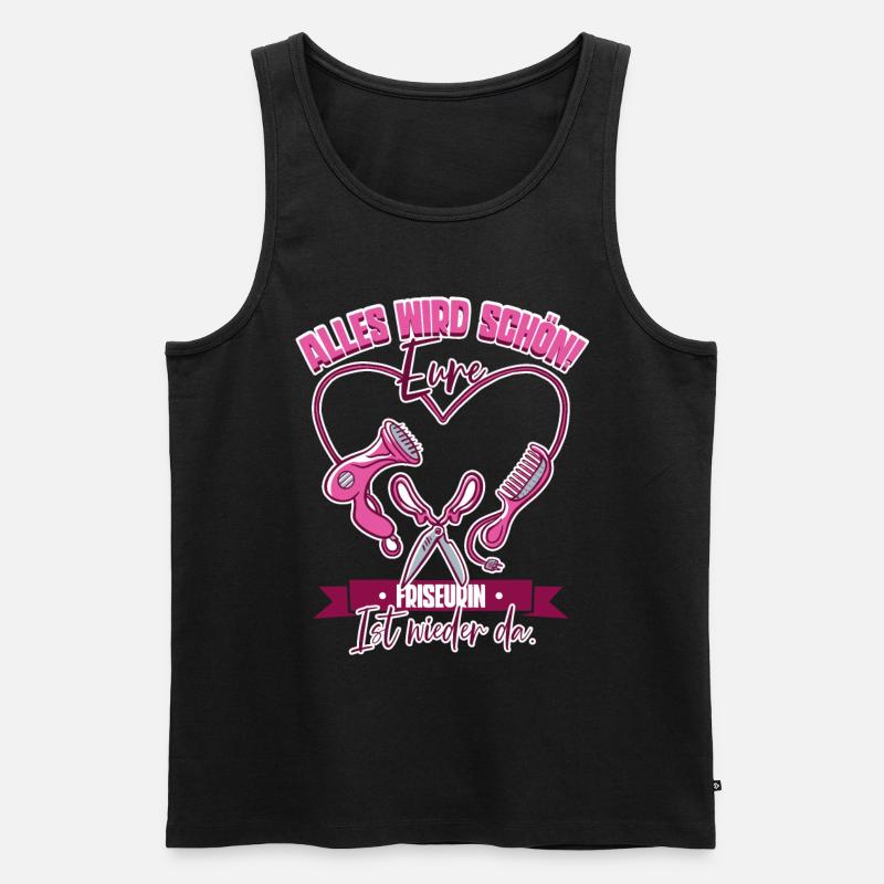 Friseurin - Männer Premium Bio Tank Top - Schwarz