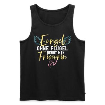 Friseurin - Männer Premium Bio Tank Top - Schwarz - Vorne - Michal (187cm)