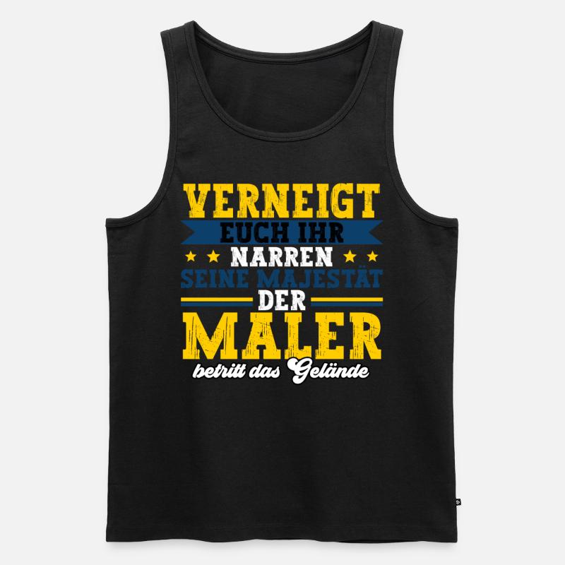 Maler - Männer Premium Bio Tank Top - Schwarz
