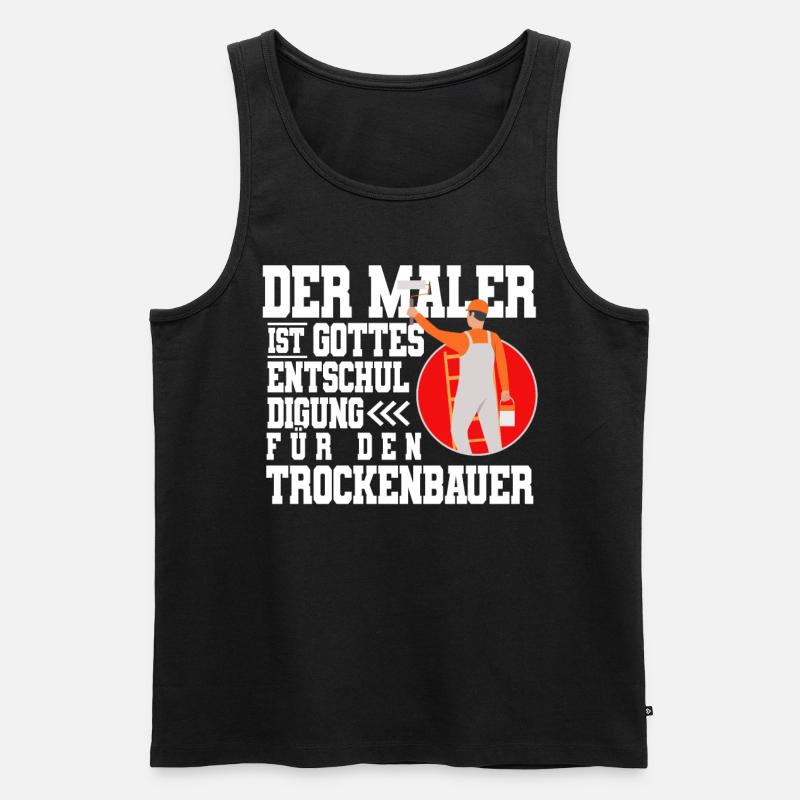 Maler - Männer Premium Bio Tank Top - Schwarz
