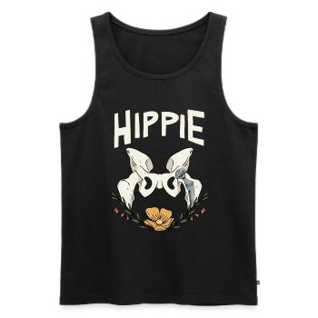 Articulation de la hanche hippie - Débardeur bio Premium Homme - noir - Devant - Michal (187cm)