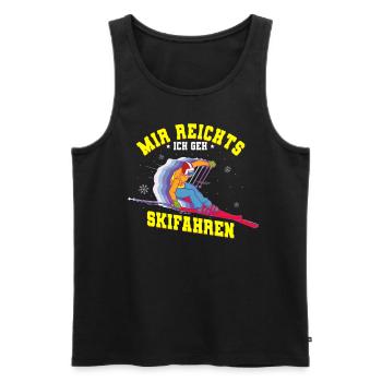 Skifahren Ski - Männer Premium Bio Tank Top - Schwarz - Vorne - Michal (187cm)