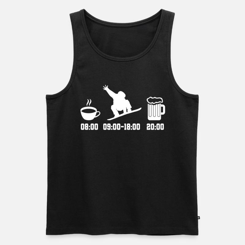 Snowboard - Männer Premium Bio Tank Top - Schwarz