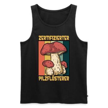 Pilzsammler Pilz Sucher - Männer Premium Bio Tank Top - Schwarz - Vorne - Michal (187cm)