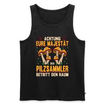 Pilzsammler Pilz Sucher - Männer Premium Bio Tank Top - Schwarz - Vorne - Michal (187cm)