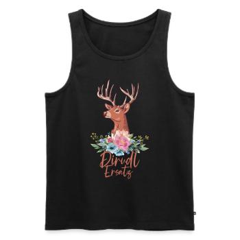 Dirndl Ersatz - Männer Premium Bio Tank Top - Schwarz - Vorne - AI Model Male 178 light (178cm)