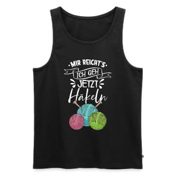 Häkeln - Männer Premium Bio Tank Top - Schwarz - Vorne - Michal (187cm)