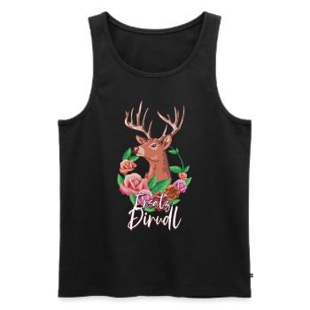 Ersatz Dirndl - Männer Premium Bio Tank Top - Schwarz - Vorne - AI Model Male 178 light (178cm)