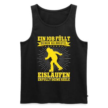 Eislaufen - Männer Premium Bio Tank Top - Schwarz - Vorne - AI Model Male 178 light (178cm)