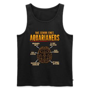 Aquarianer - Männer Premium Bio Tank Top - Schwarz - Vorne - AI Model Male 178 light (178cm)