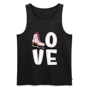 Eislaufen - Männer Premium Bio Tank Top - Schwarz - Vorne - AI Model Male 178 light (178cm)