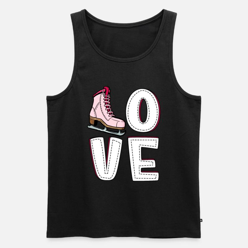 Eislaufen - Männer Premium Bio Tank Top - Schwarz