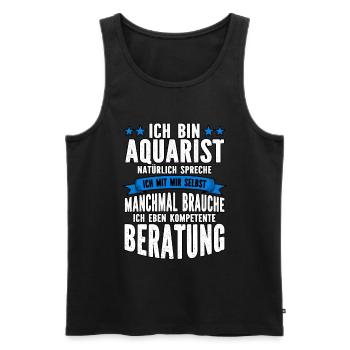 Aquarianer - Männer Premium Bio Tank Top - Schwarz - Vorne - AI Model Male 178 light (178cm)
