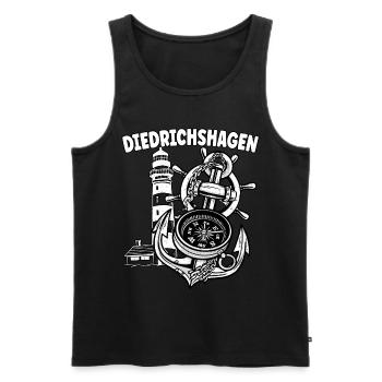 Diedrichshagen - Débardeur bio Premium Homme - noir - Devant - Michal (187cm)