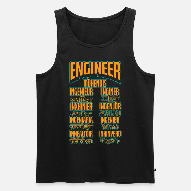 Language Engineer Engineering Career - Men's Premium Organic Tank Top - black