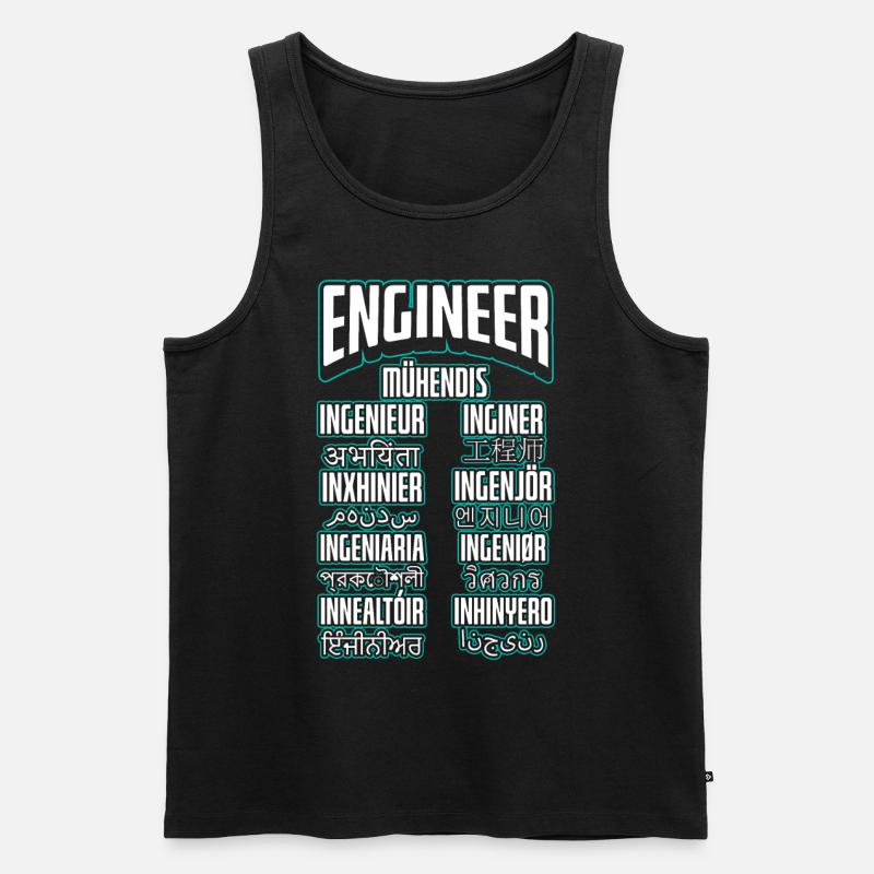 Language Engineer Engineering Career - Men's Premium Organic Tank Top - black