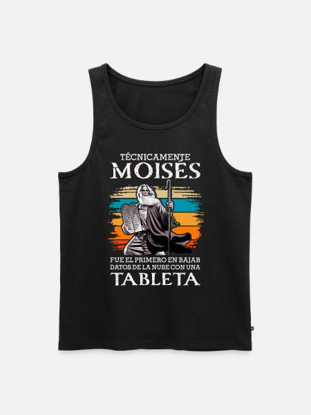 Moises First Daten-Cloud-Tablet hochladen - Männer Premium Bio Tank Top - Schwarz