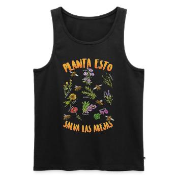 Plant This Saves Bees - Men's Premium Organic Tank Top - black - Front - Michal (187cm)