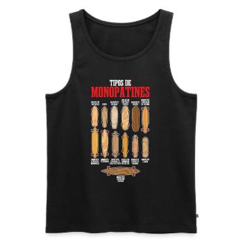 Arten von Skateboards Skate Skateboard - Männer Premium Bio Tank Top - Schwarz - Vorne - AI Model Male 178 light (178cm)