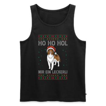 Shetland Sheepdog Weihnachten - Männer Premium Bio Tank Top - Schwarz - Vorne - Michal (187cm)