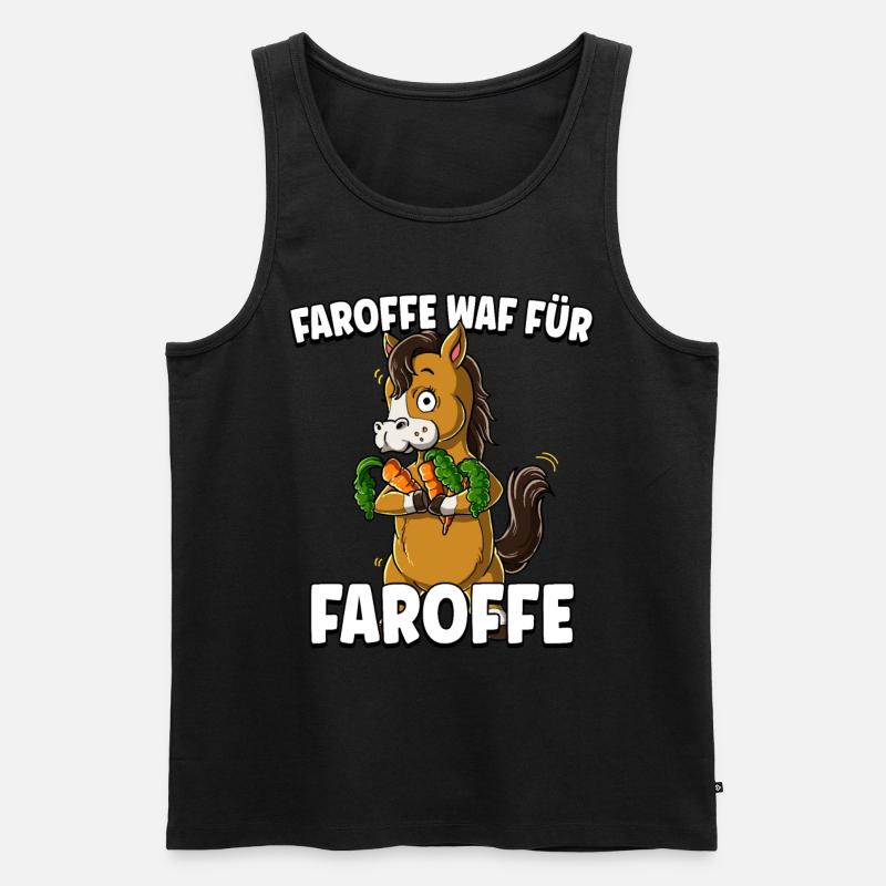 Pferd Karotte - Männer Premium Bio Tank Top - Schwarz