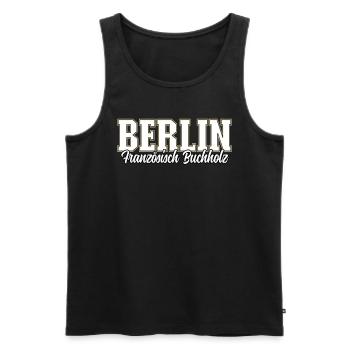 Berlin Français Buchholz - Débardeur bio Premium Homme - noir - Devant - Michal (187cm)