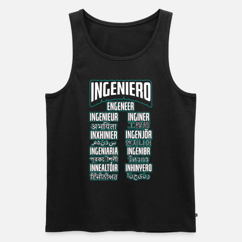 Language Engineer Engineering Career - Men's Premium Organic Tank Top - black