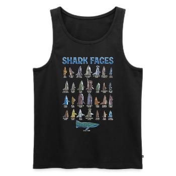 Types of sharks Identification Faces - Men's Premium Organic Tank Top - black - Front - AI Model Male 178 light (178cm)
