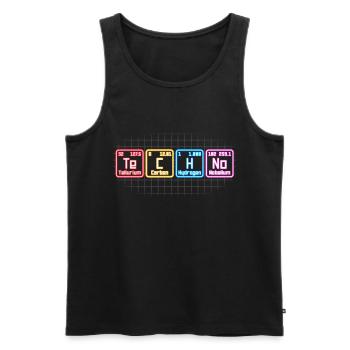 Elektronische Musik Techno Periodensystem DJ - Männer Premium Bio Tank Top - Schwarz - Vorne - AI Model Male 178 light (178cm)