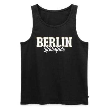 Berlin Lichterfelde - Männer Premium Bio Tank Top - Schwarz - Vorne - Michal (187cm)