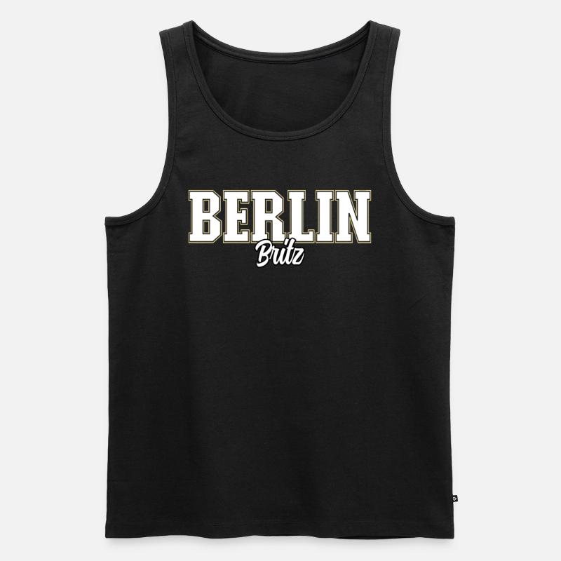 Berlin Britz - Männer Premium Bio Tank Top - Schwarz