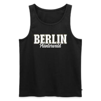 Berlin Plänterwald - Männer Premium Bio Tank Top - Schwarz - Vorne - Michal (187cm)