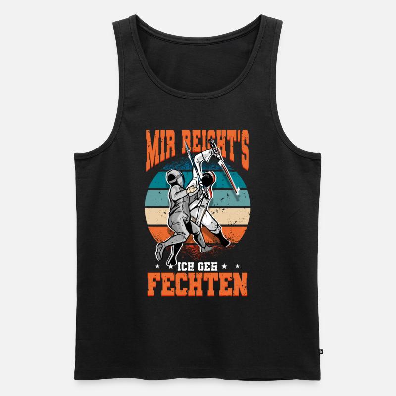 Fechten - Männer Premium Bio Tank Top - Schwarz
