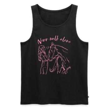 Never Walk Alone Pferde - Männer Premium Bio Tank Top - Schwarz - Vorne - AI Model Male 178 light (178cm)