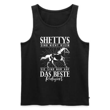 Shetty - Männer Premium Bio Tank Top - Schwarz - Vorne - AI Model Male 178 light (178cm)