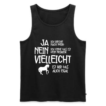 Ja Ich Rieche Nach Pferd Pferde - Männer Premium Bio Tank Top - Schwarz - Vorne - Michal (187cm)