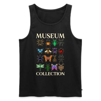 Collection du Musée des insectes et des papillons - Débardeur bio Premium Homme - noir - Devant - AI Model Male 178 light (178cm)