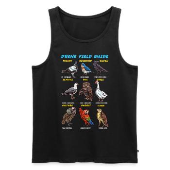 Bird Guide Drones Ducks Parrots Owls - Men's Premium Organic Tank Top - black - Front - AI Model Male 178 light (178cm)