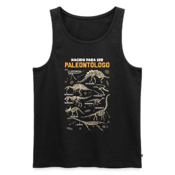 Born to be a dinosaur paleontologist - Men's Premium Organic Tank Top - black - Front - AI Model Male 178 light (178cm)