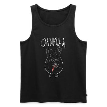 Conception de chinkilla pour un propriétaire de chinchilla - Débardeur bio Premium Homme - noir - Devant - AI Model Male 178 light (178cm)