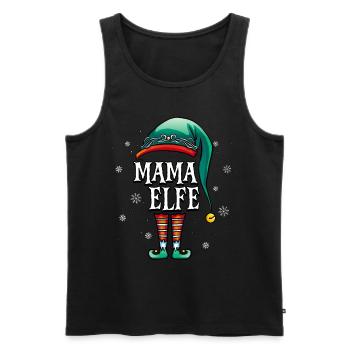 Weihnachten Mama Elf - Männer Premium Bio Tank Top - Schwarz - Vorne - AI Model Male 178 light (178cm)