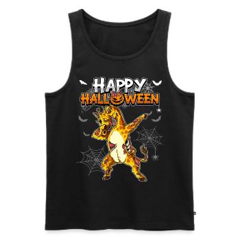 Halloween Giraffe Zombie - Männer Premium Bio Tank Top - Schwarz - Vorne - Michal (187cm)