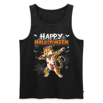 Halloween Leopard Zombie - Männer Premium Bio Tank Top - Schwarz - Vorne - Michal (187cm)