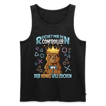 Zocken Reichet mir den Controller Gaming - Männer Premium Bio Tank Top - Schwarz - Vorne - Michal (187cm)