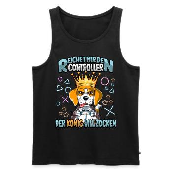 Zocken Reichet mir den Controller Gaming - Männer Premium Bio Tank Top - Schwarz - Vorne - Michal (187cm)